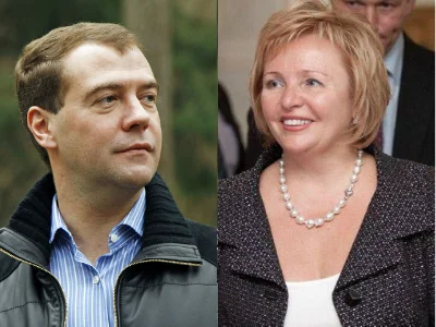 Дмитрий Медведев и Людмила Путина